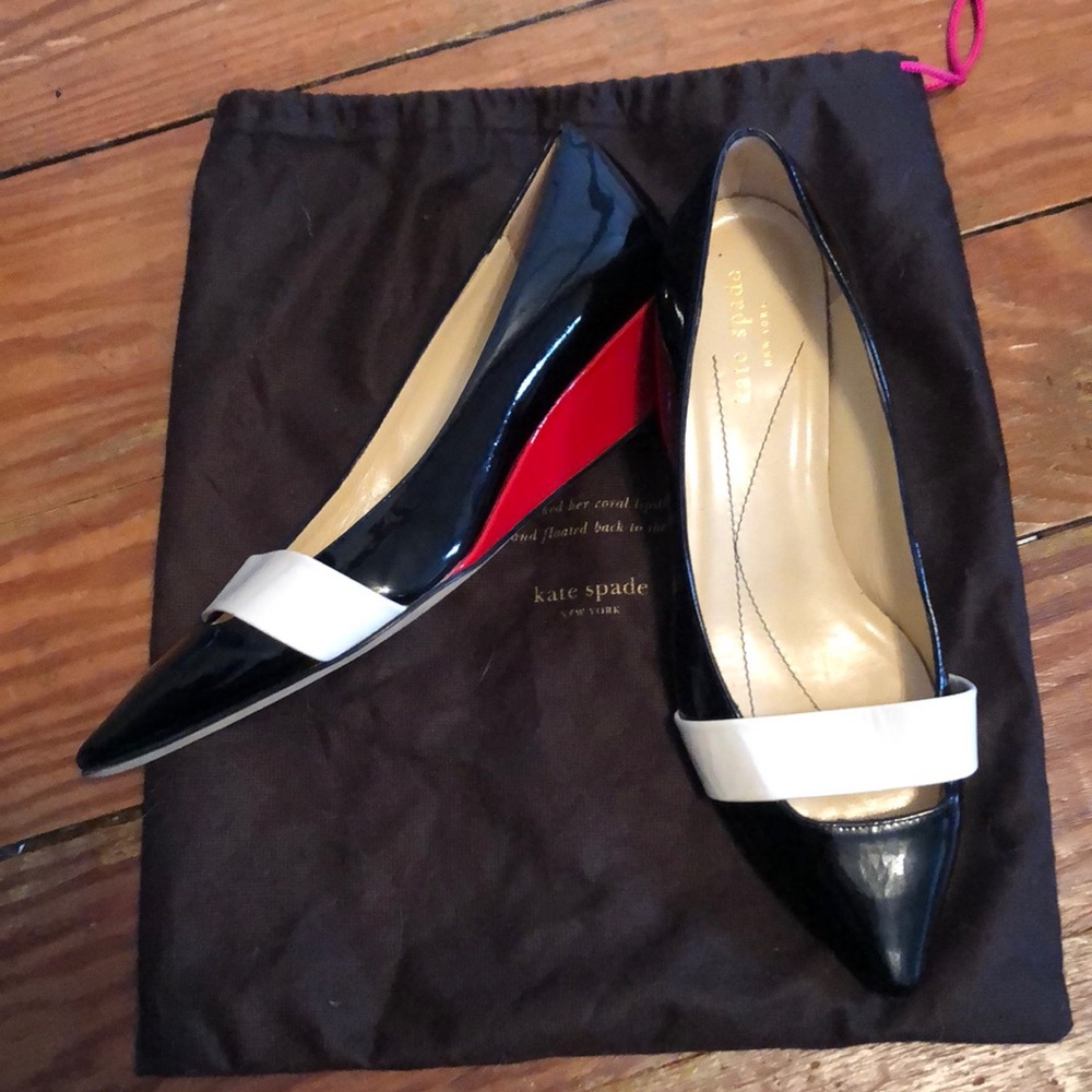 Kate Spade point toe mini wedges